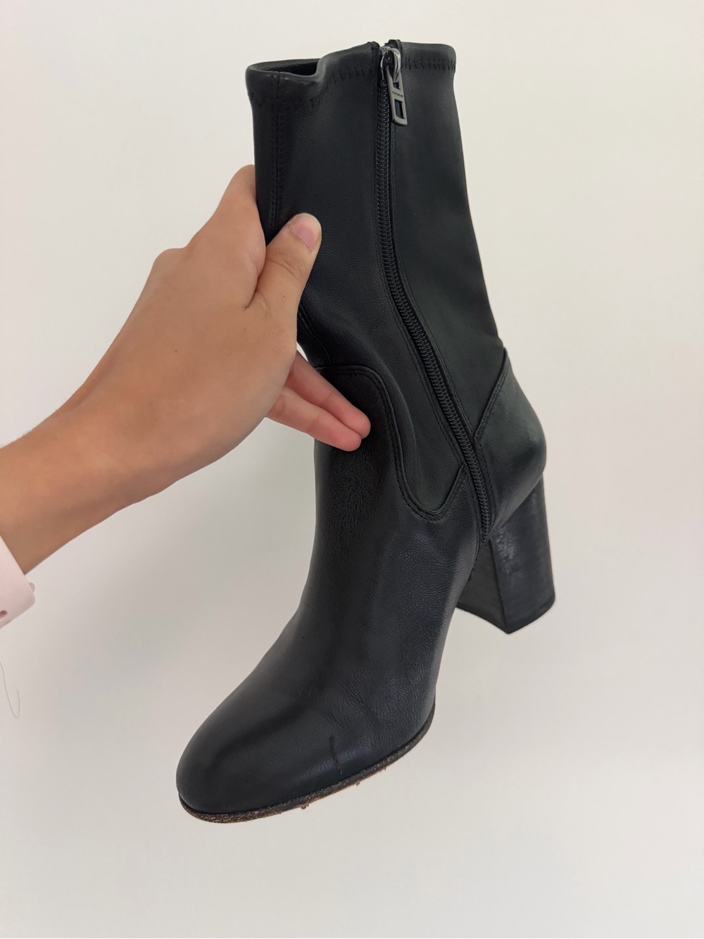 Coach Black Mid-Calf Block Heel Boots - Picture 7 of 8